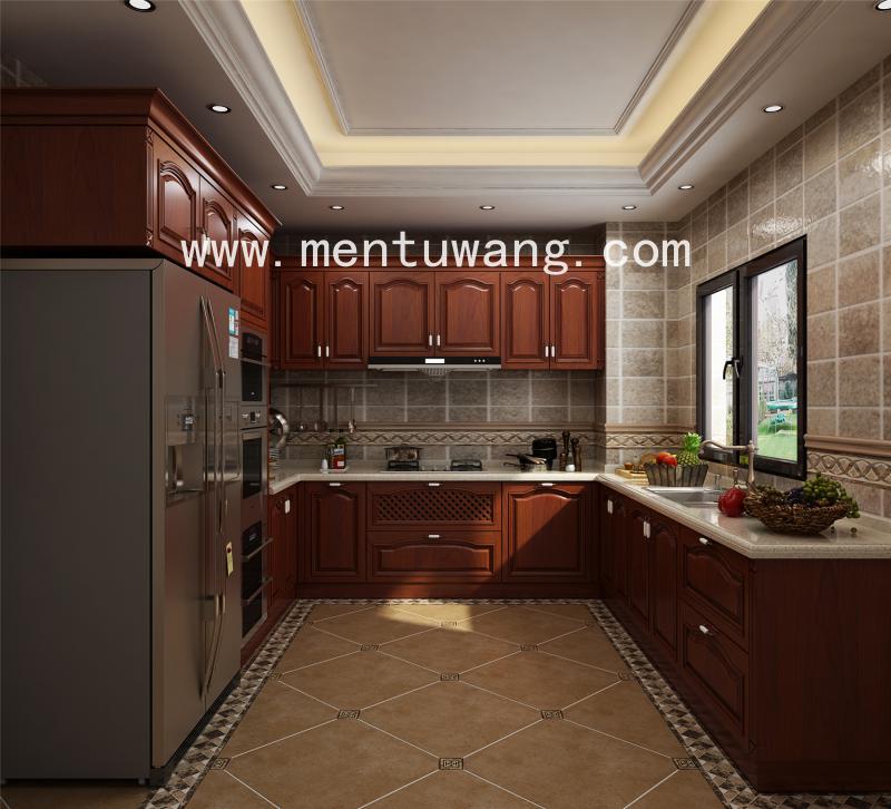 3D01064-方案二-G欧式橱柜 (1)  定制橱柜效果图，全屋定制效果图，定制家居效果图，橱柜效果图，嘀嘀打效果图