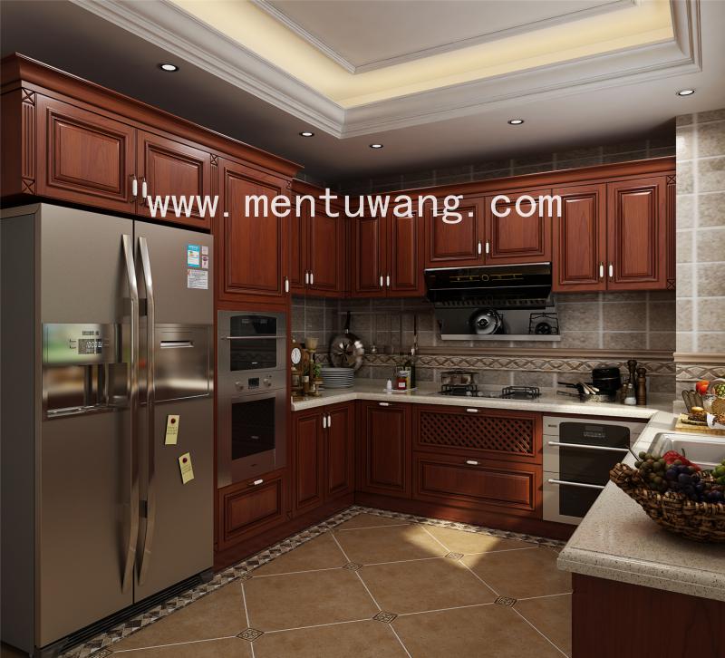 3D01064-方案二-G欧式橱柜 (4)  定制橱柜效果图，全屋定制效果图，定制家居效果图，橱柜效果图，嘀嘀打效果图