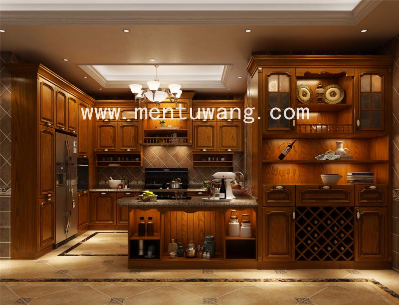 3D02006-欧式橱柜 (2)  定制橱柜效果图，全屋定制效果图，定制家居效果图，橱柜效果图，嘀嘀打效果图